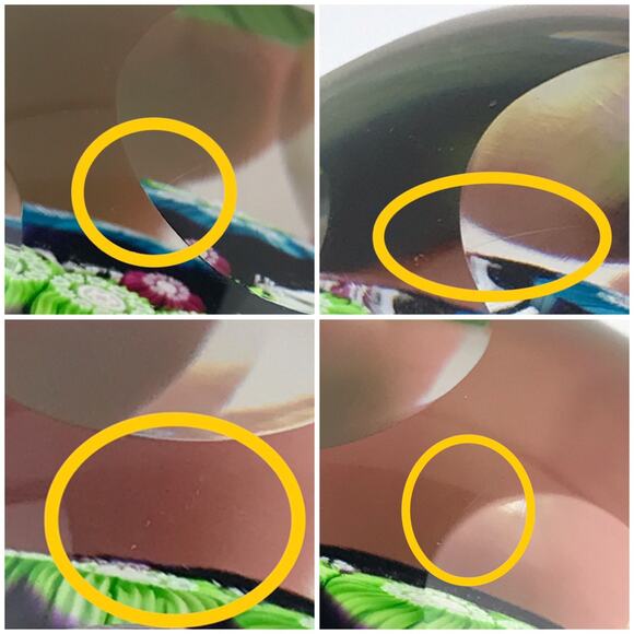 Perthshire 1972B Faceted Cushion Patterned Millefiori Latticinio Rod Paperweight - Picture 15 of 16